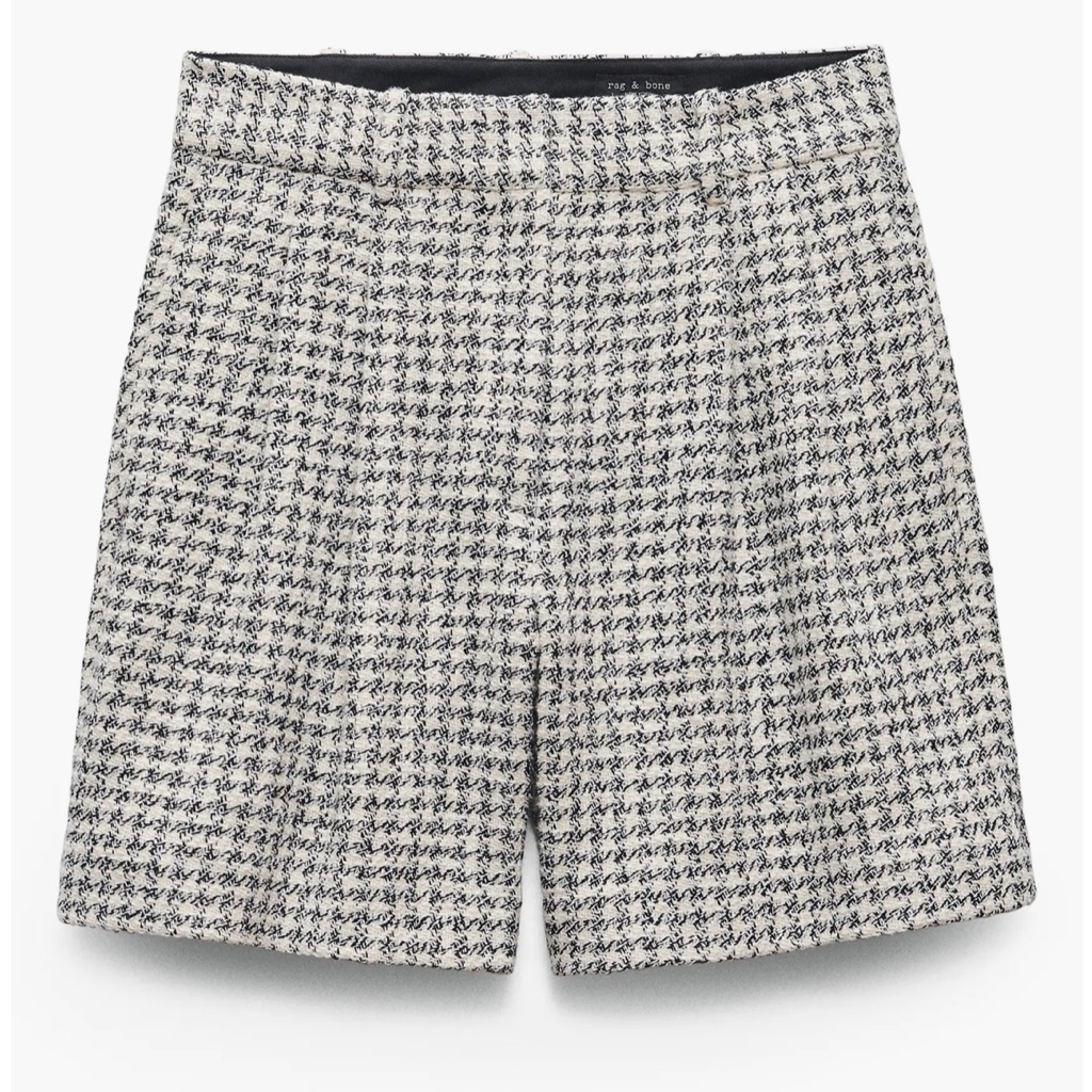 Rag & Bone Carmen Tweed Short In Black & White Size 0 New With Tags